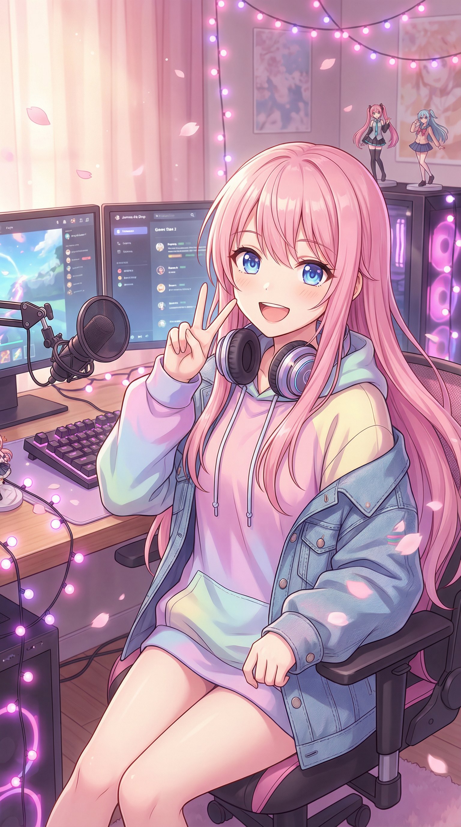 海角网原创视频 - 粉发少女的直播日常